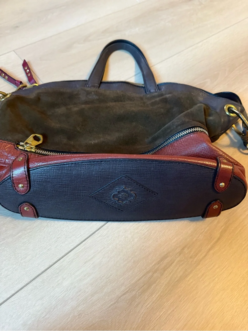 orYANY Nikki Suede & Leather Satchel